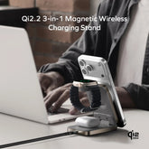 1-Charge Q.Port² Qi2.2 3-in-1 Magnetic Wireless Charging Stand